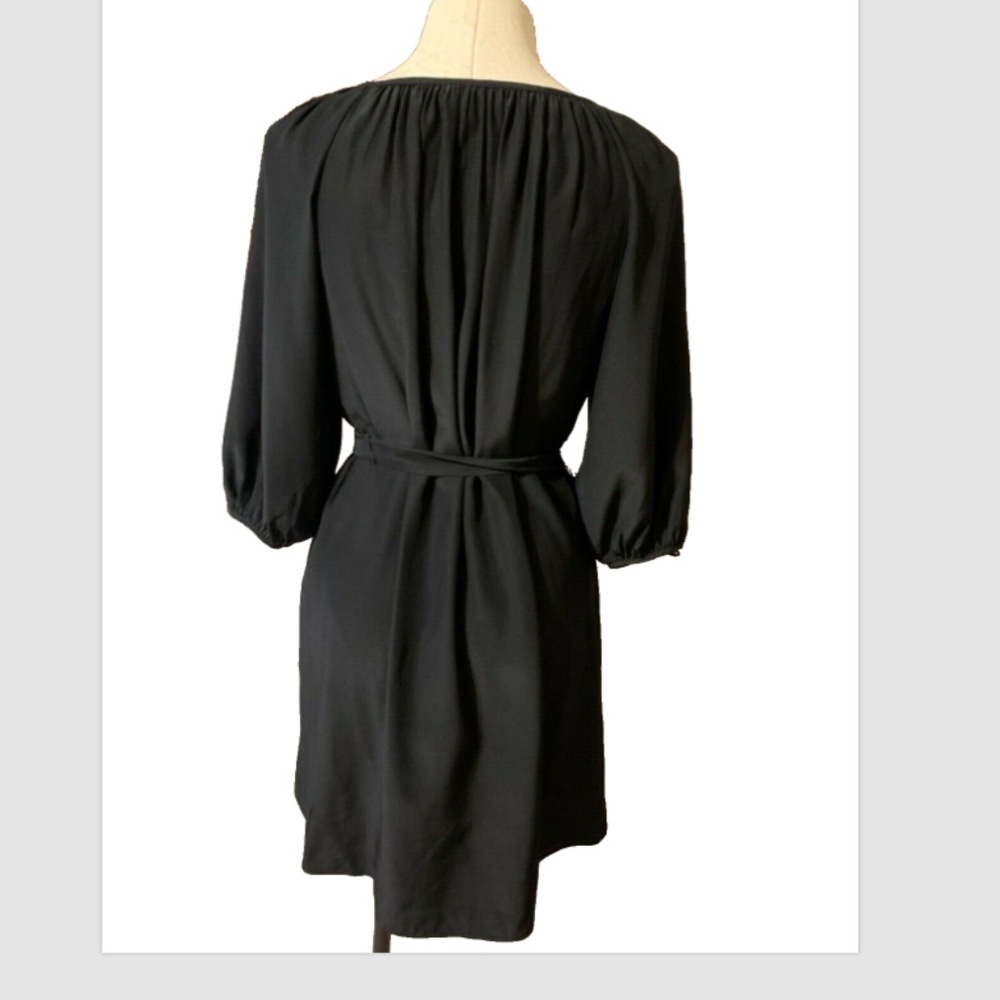 Anthropologie Alice & Trixie Black Long Sleeve Silk Shift Tunic Dress S Small ^ - Picture 4 of 8